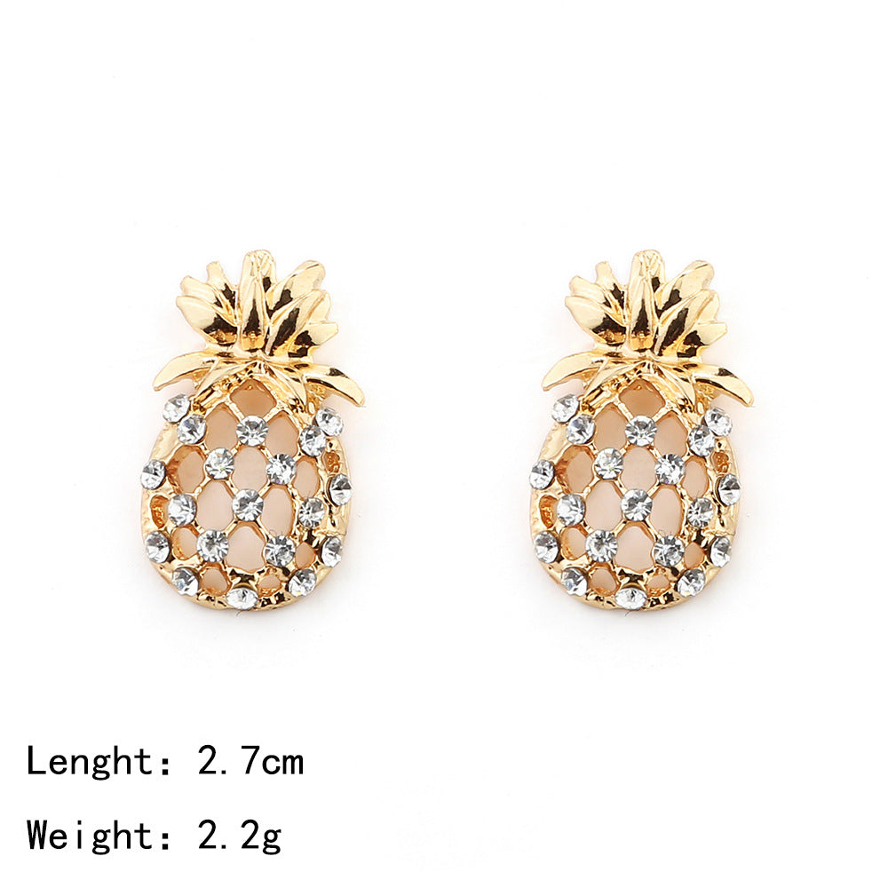 Crystal Pineapple Studs Earrings