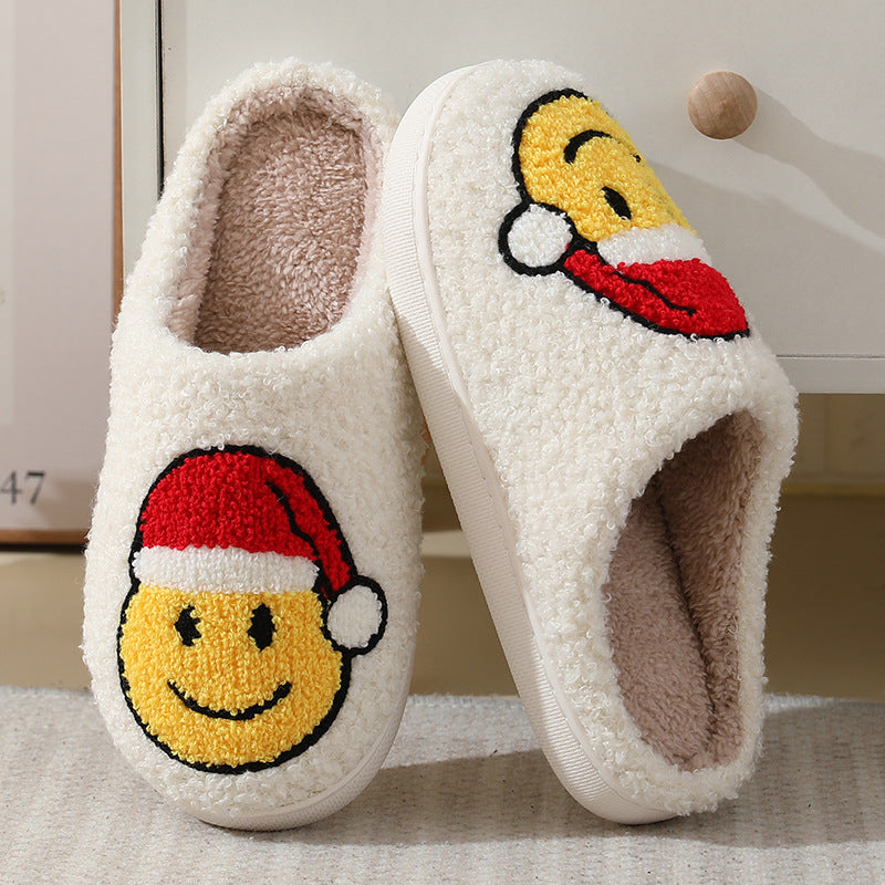 Smiley Face Soft Plush Comfy Slipper