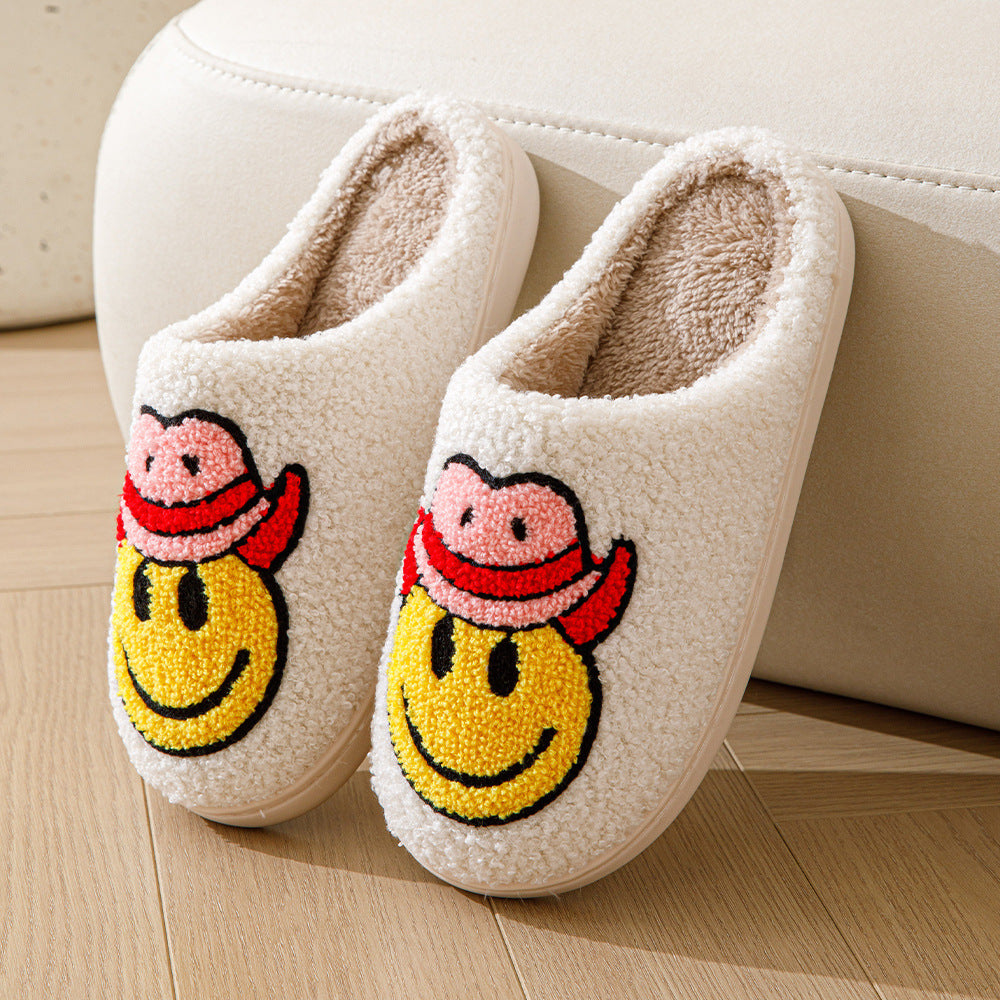 Christmas Smiley Soft Plush Comfy Slipper