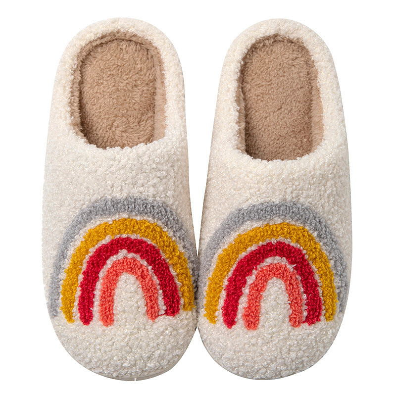 Rainbow Soft Plush Comfy Slippers