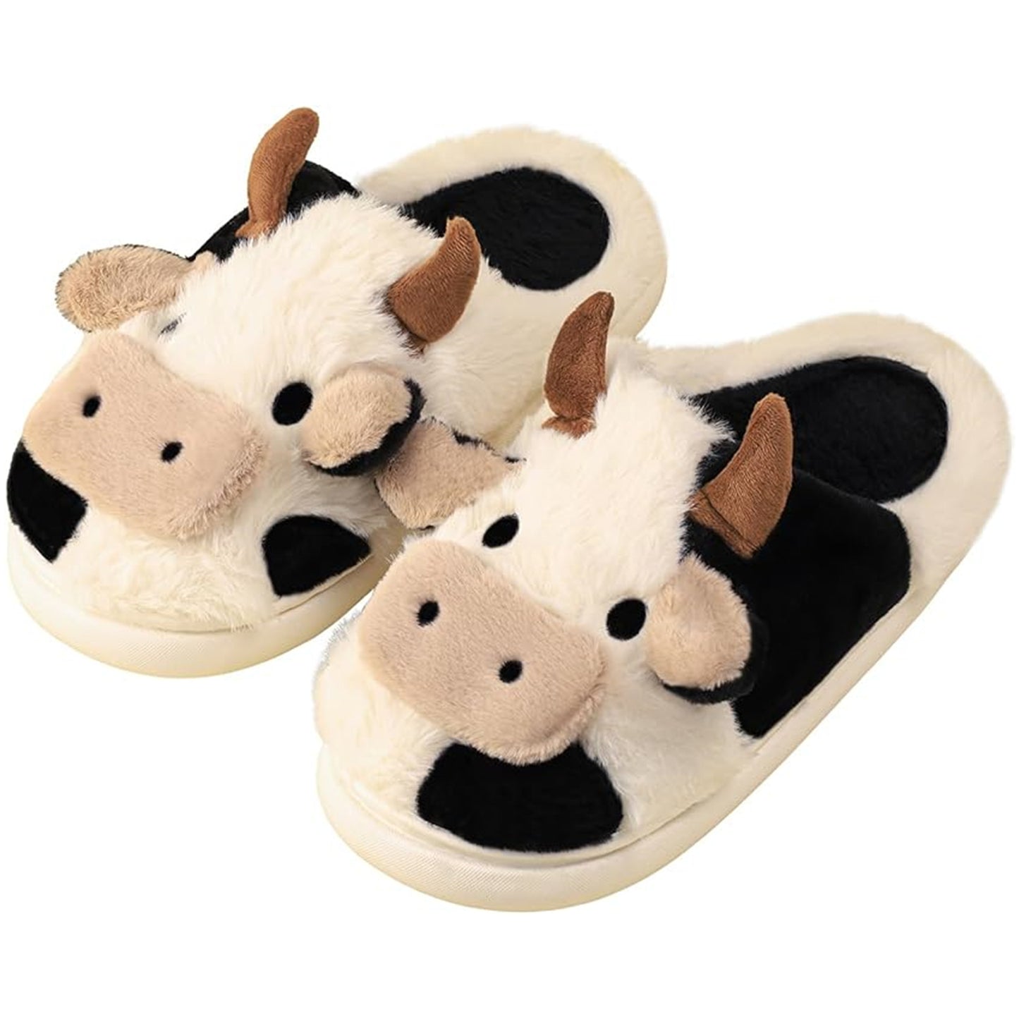 Plush Cow House Slippers