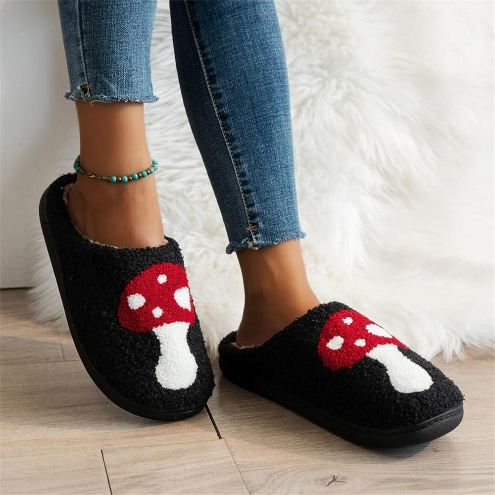 Mushroom Plush Slippers