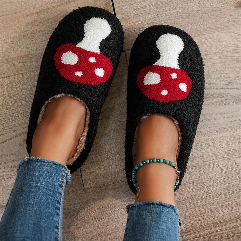 Mushroom Plush Slippers