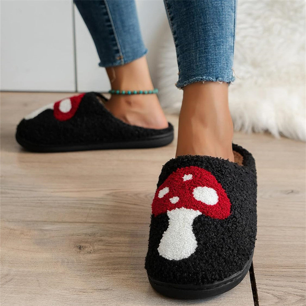 Mushroom Plush Slippers