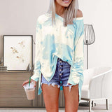 Tie Dye Loose Shirts with Pocket