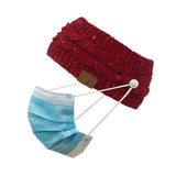 Cable Knit Winter Headband with Side Button