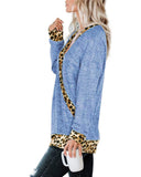 Leopard Deep V Neck Wrap Tunic Shirts