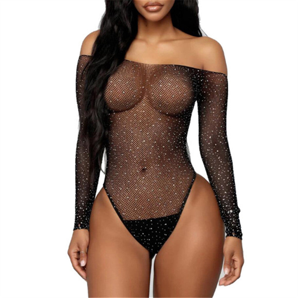 Sexy Shiny Mesh Bodysuit