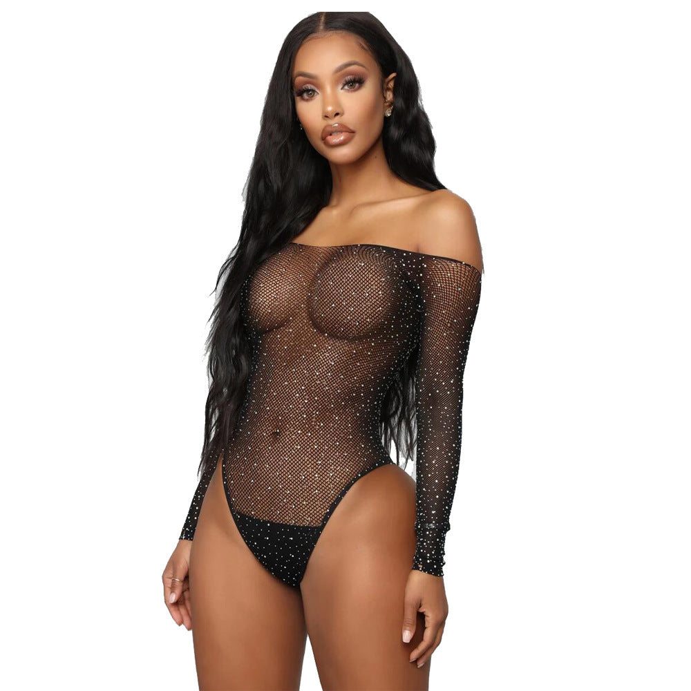 Sexy Shiny Mesh Bodysuit