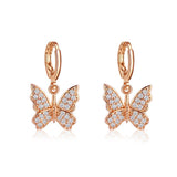 Butterfly Earrings Dainty Drop Earrings